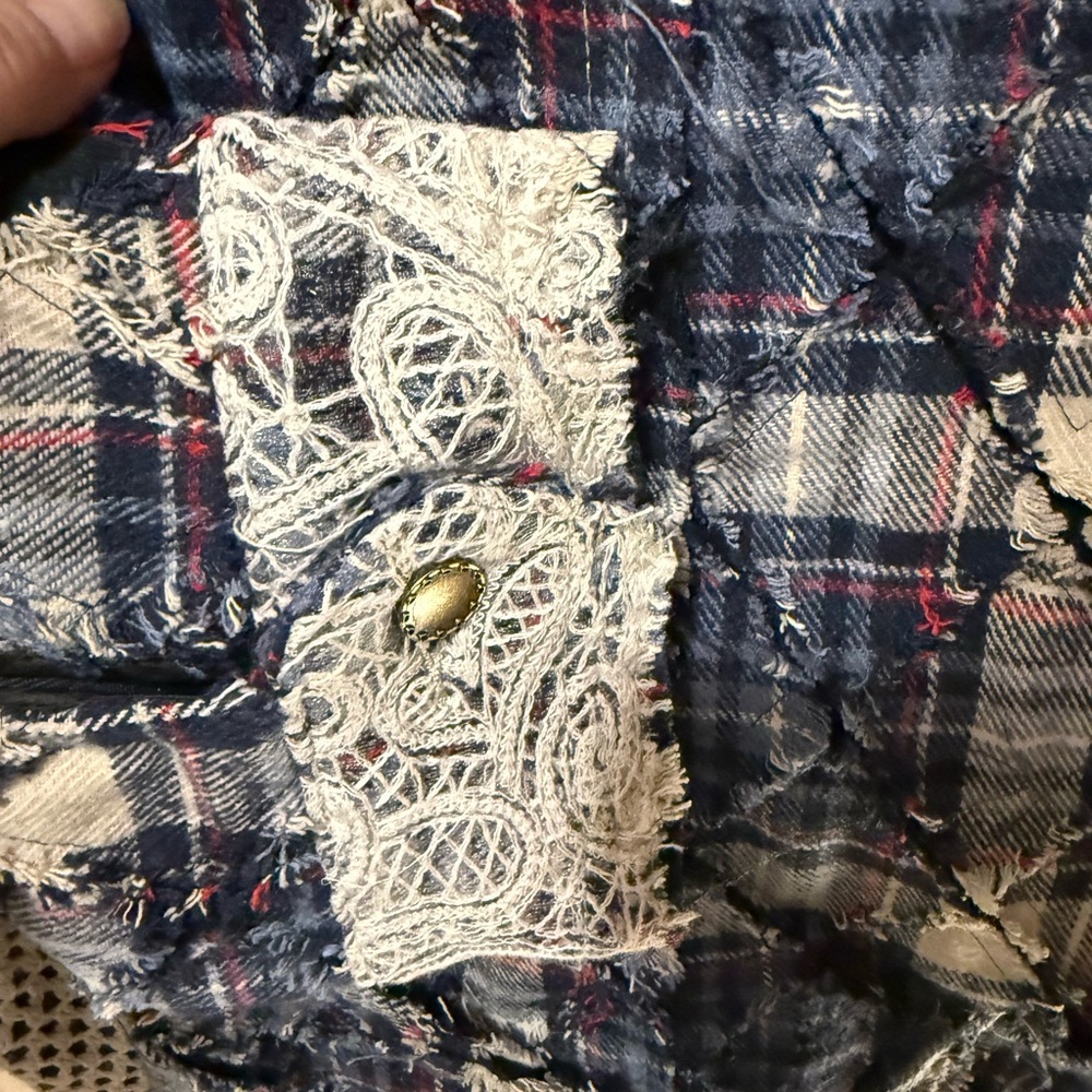 Pol Medium Oversized Patchwork, Lace, Mixed Fabri… - image 7